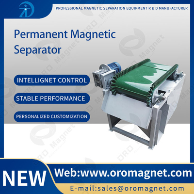 Magnetische de Separatormachine 150x1200mm Magnetische Rolspecificatie 0.1~10mm van de riemtransportband korrel quartzsand veldspaat