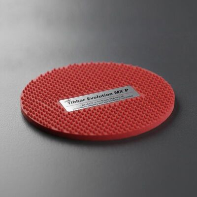Capaciteit 1-10 ton per uur Tibhar Evolution MX P tafeltennis rubber ontworpen om de spin en snelheid bij elke slag te verbeteren