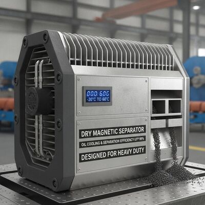 Werktemperatuur -20°C tot 60°C Droge magnetische scheider met olieverkoeling en scheiding tot 99 procent efficiëntie Ontworpen voor zwaar werk