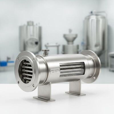 Permanente magnetische scheider van roestvrij staal met een op maat gemaakte opzet en een verbindingsmodus voor flenssen voor materiaalseparatie
