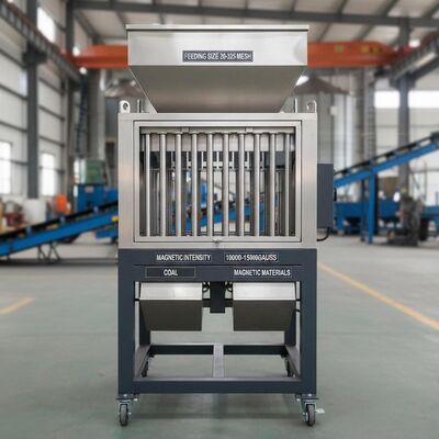 Voedingsgrootte 20-325 Mesh Magnetische scheidsmachine met achtergrondmagnetische intensiteit 10000-15000Gauss voor de scheiding van steenkool