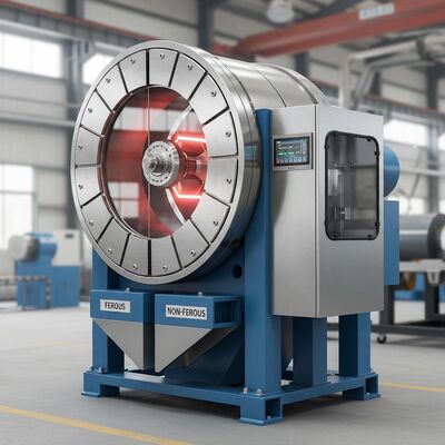 Circulaire droge magnetische scheider met een sterke magnetische veldintensiteit en een scheidingsefficiëntie tot 99 procent geschikt voor industriële toepassingen