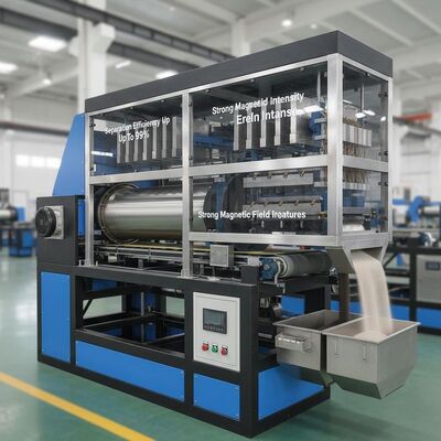 Separatie-efficiëntie tot 99 procent Droge magnetische separator met sterke magnetische veldintensiteit en aanpasbare eigenschappen