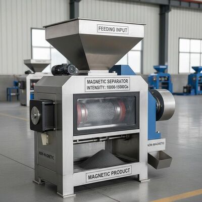 50 60Hz Magnetic Separator Machine Featuring Feeding Size 20 325 Mesh and Background Magnetic Intensity 10000 15000Gauss for Industrial