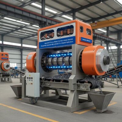 Scheiding van ferro-metalen van niet-metalen materialen Elektromagnetische separator met isolatiemethode E voor industriële toepassingen
