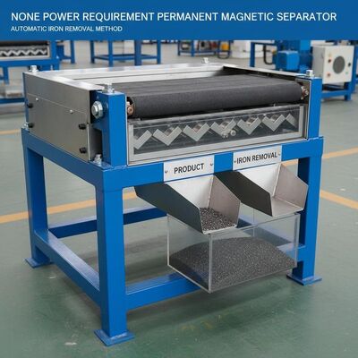 None Power Requirement Permanent Magnetic Separator Implementing Automatic Iron Removal Method to Deliver Iron Removal