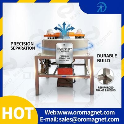 Voedingsgrootte 20-325 mesh magnetische deeltjesscheider Ontworpen met stabiele prestaties die magnetische scheidingsresultaten garanderen