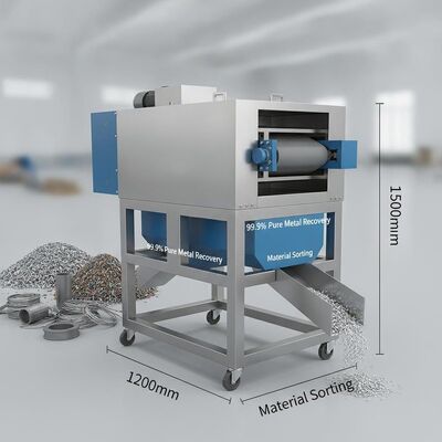 1200 mm X 800 mm X 1500 mm Magnetische scheidingstoestellen die 999 zuiverheid bieden, perfect voor metaalherstel en materiaal sorteren
