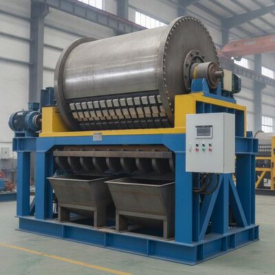 Magnetische scheidsmachine met een schelpdiameter van 600-1500 mm, ontworpen voor scheiding in de mijnbouw- en metallurgische industrie met een lange levensduur