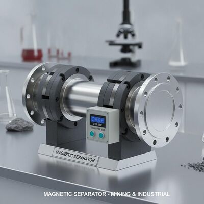 100 mm Pipe Size Magnetic Separation Equipment CTB Specificaties ontworpen voor laboratoriumtoepassingen in de mijnbouw en industrie