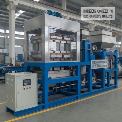Gemakkelijk onderhoud Magnetische scheider met hoge helling met stroomtoevoer 50Hz60Hz en afmetingen 4200X2600X1700