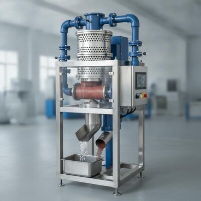 Vochtmagnetische scheider geschikt voor gebruik bij een temperatuur van niet meer dan 60 °C en met een consistente magnetische scheiding