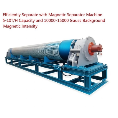 Efficiënt scheiden met een magnetische scheidsmachine 5-10T/h capaciteit en 10000-15000Gauss achtergrondmagnetische intensiteit