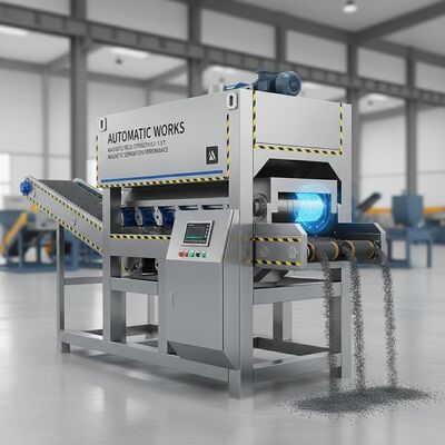 Elektromagnetische separator van staal met automatische werking en magnetische veldsterkte van 0,5 tot 1,5 Tesla voor magnetische scheiding