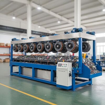 Scheiding van ferro-metalen van niet-metalen materialen Elektromagnetische scheider met 44 magneten en aangepaste spanning voor sortering