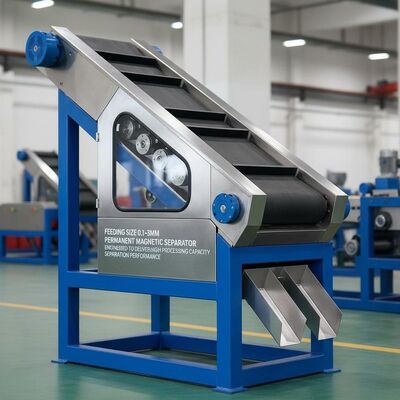 Voedingsgrootte 0,1-3 mm Permanent Magnetisch Separator Ontworpen om een hoge verwerkingscapaciteit te leveren