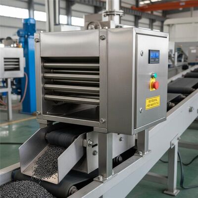 Permanente magnetische scheider van roestvrij staal die werkt bij 380 V spanning en ijzer verwijdert in industriële omgevingen