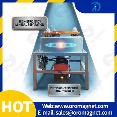 Voedingsgrootte 20-325 Mesh Magnetische scheidsmachine Achtergrond Magnetische intensiteit 10000-15000 Gauss Ideaal voor scheidswerkzaamheden