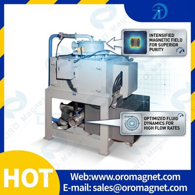 Isolatieniveau E Magnetische scheidingstoestellen met een capaciteit van 1 tot 10 ton per uur en een trillingsfrequentie van 70 rmin voor materiaalverwerking