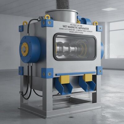 Spanning 220480 natte magnetische scheider met een diameter van een holte van 250 mm en een intensiteit van een magnetisch veld van 5 T geschikt voor mijnbouwtoepassingen